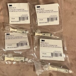 4 No Polish Connector SC MM 62.5um PLUG 250/900um by 3M 6800-62.5